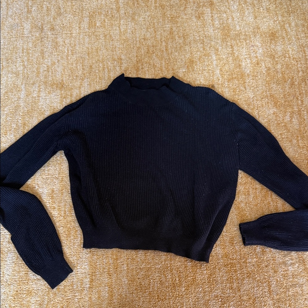 Brandy Melville, black crop sweater